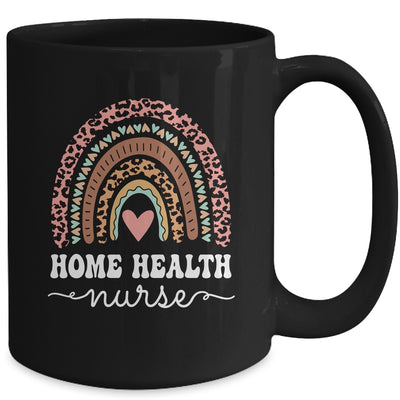 Home Health Nurse Home Care Nursing Rainbow Leopard Mug | teecentury
