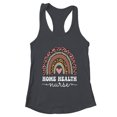Home Health Nurse Home Care Nursing Rainbow Leopard Shirt & Tank Top | teecentury