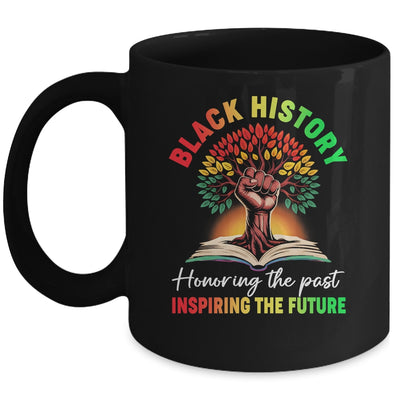 Honoring Past Inspiring Future Black History Month Fist Tree Mug | teecentury