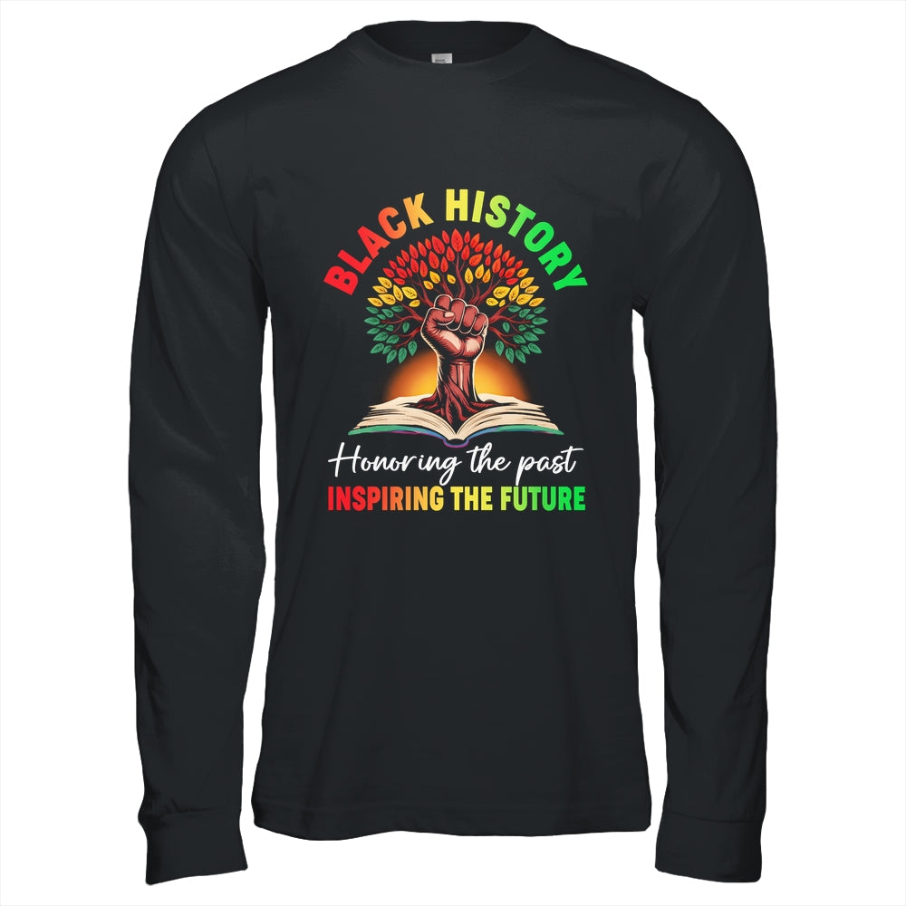 Honoring Past Inspiring Future Black History Month Fist Tree Shirt & Hoodie | teecentury
