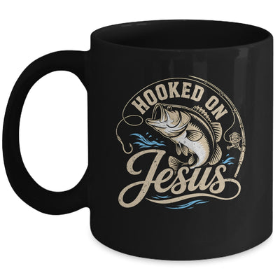 Hooked On Jesus Christian Fishing Bass Faith Mug | teecentury