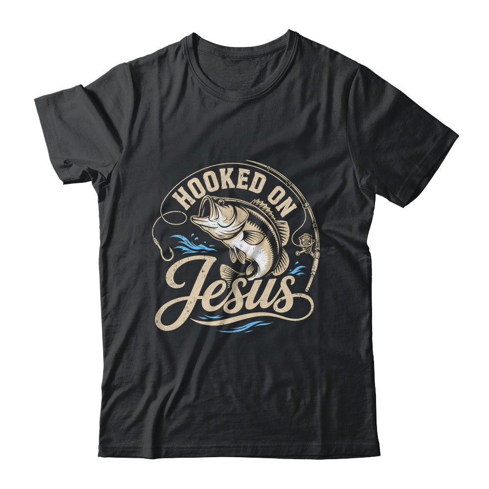 Hooked On Jesus Christian Fishing Bass Faith Shirt & Hoodie | teecentury