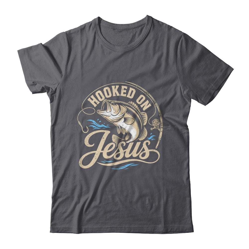Hooked On Jesus Christian Fishing Bass Faith Shirt & Hoodie | teecentury