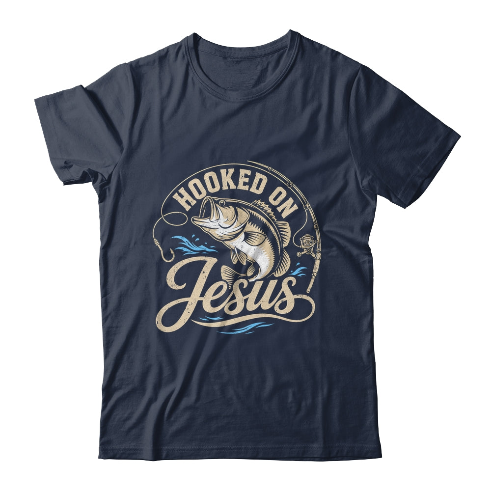 Hooked On Jesus Christian Fishing Bass Faith Shirt & Hoodie | teecentury