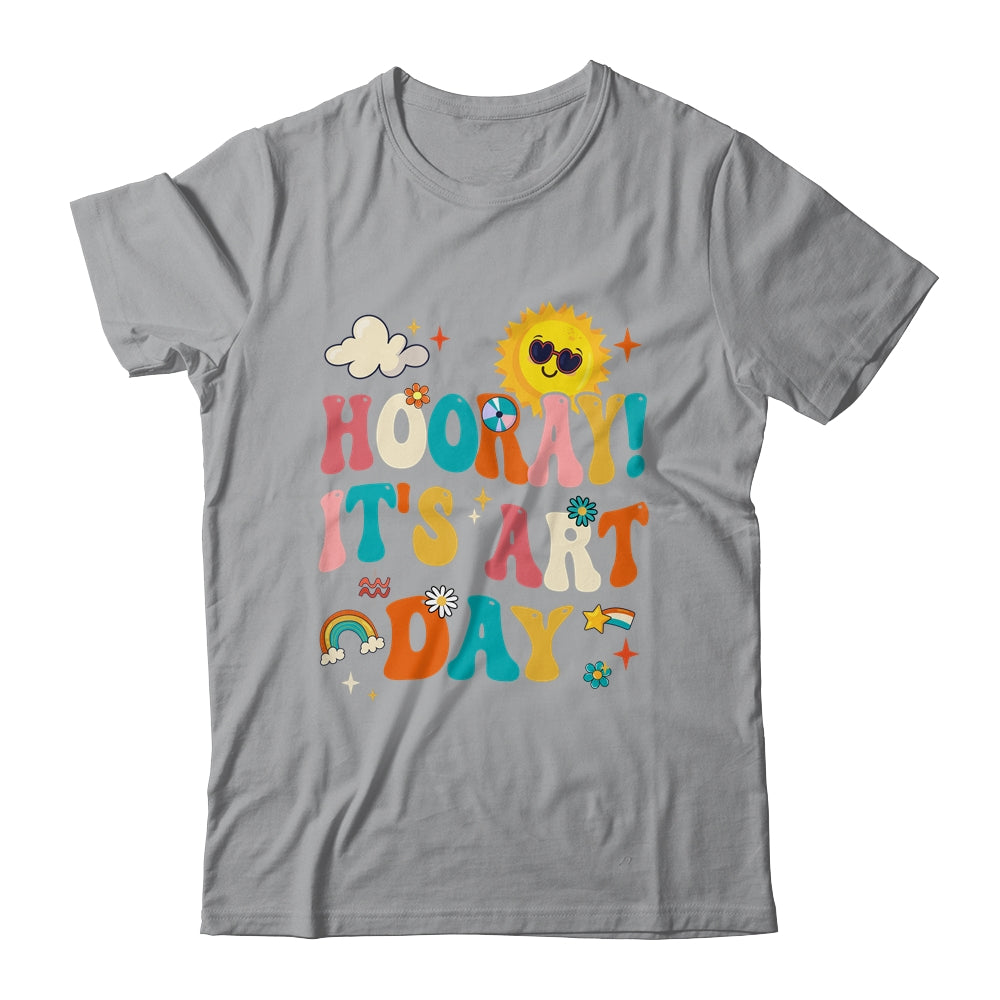 Hooray It's Art Day Art Teacher Rainbow Cute Student Teacher Shirt & Hoodie | teecentury