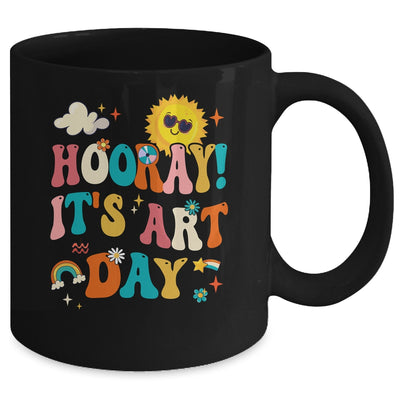 Hooray It's Art Day Art Teacher Rainbow Cute Student Teacher Mug | teecentury