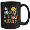 Hooray It's Art Day Art Teacher Rainbow Cute Student Teacher Mug | teecentury