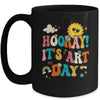 Hooray It's Art Day Art Teacher Rainbow Cute Student Teacher Mug | teecentury