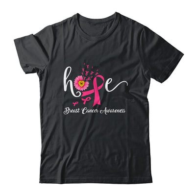 Hope Breast Cancer Pink Ribbons Sunflower October Month Shirt & Hoodie | teecentury