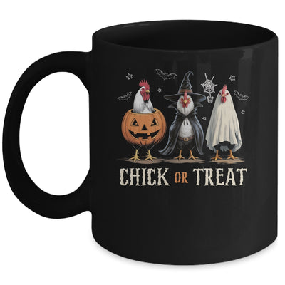 Horror Funny Chick Or Treat Chickens Ghost Witchy Halloween Mug | teecentury