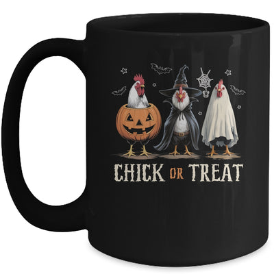 Horror Funny Chick Or Treat Chickens Ghost Witchy Halloween Mug | teecentury