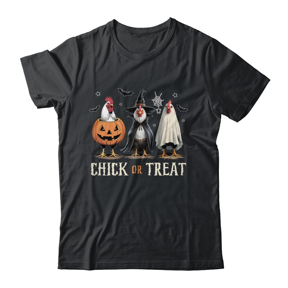 Horror Funny Chick Or Treat Chickens Ghost Witchy Halloween Shirt & Hoodie | teecentury