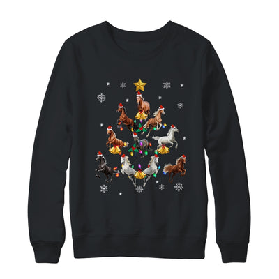 Horses Christmas Tree Horse Lover Xmas For Women Girls Shirt & Sweatshirt | teecentury
