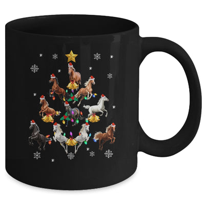 Horses Christmas Tree Horse Lover Xmas For Women Girls Mug | teecentury