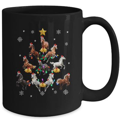 Horses Christmas Tree Horse Lover Xmas For Women Girls Mug | teecentury