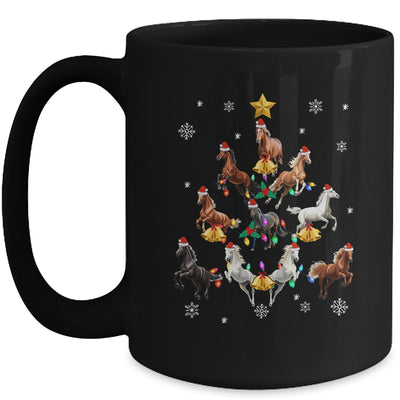 Horses Christmas Tree Horse Lover Xmas For Women Girls Mug | teecentury