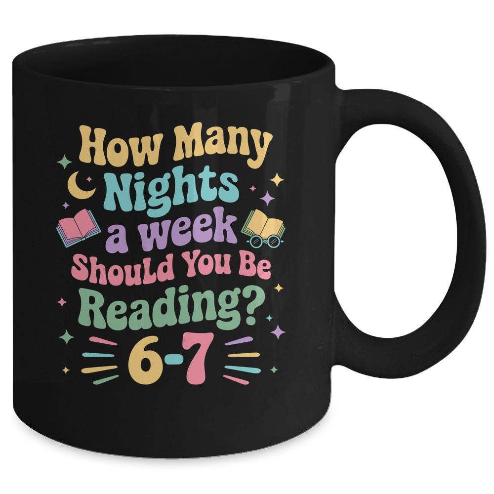 How Many Nights Reading 67 Meme Six Seven Teacher Funny Mug | teecentury
