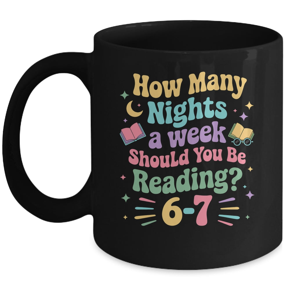 How Many Nights Reading 67 Meme Six Seven Teacher Funny Mug | teecentury