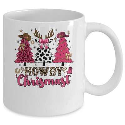 Howdy Christmas Cowgirl Western Christmas Trees Coquette Mug | teecentury