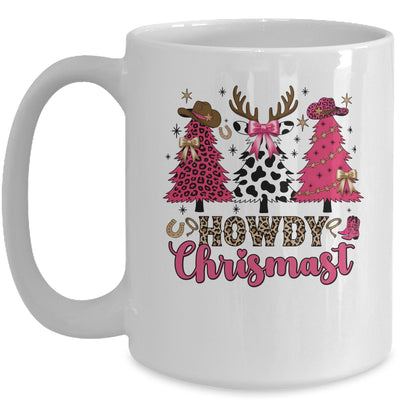 Howdy Christmas Cowgirl Western Christmas Trees Coquette Mug | teecentury