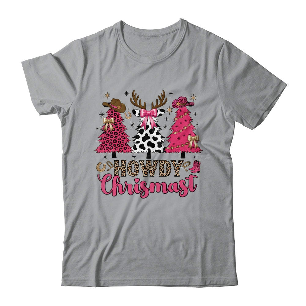 Howdy Christmas Cowgirl Western Christmas Trees Coquette Shirt & Sweatshirt | teecentury