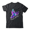 Hummingbird Holding Purple Ribbon Alzheimer's Awareness Shirt & Tank Top | teecentury