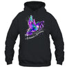 Hummingbird Holding Purple Ribbon Alzheimer's Awareness Shirt & Tank Top | teecentury