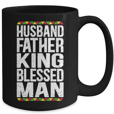 Husband Father King Blessed Man Black Pride Dad Gift Mug | teecentury