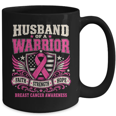 Husband Of A Warrior Breast Cancer Awareness Support Pink Mug | teecentury