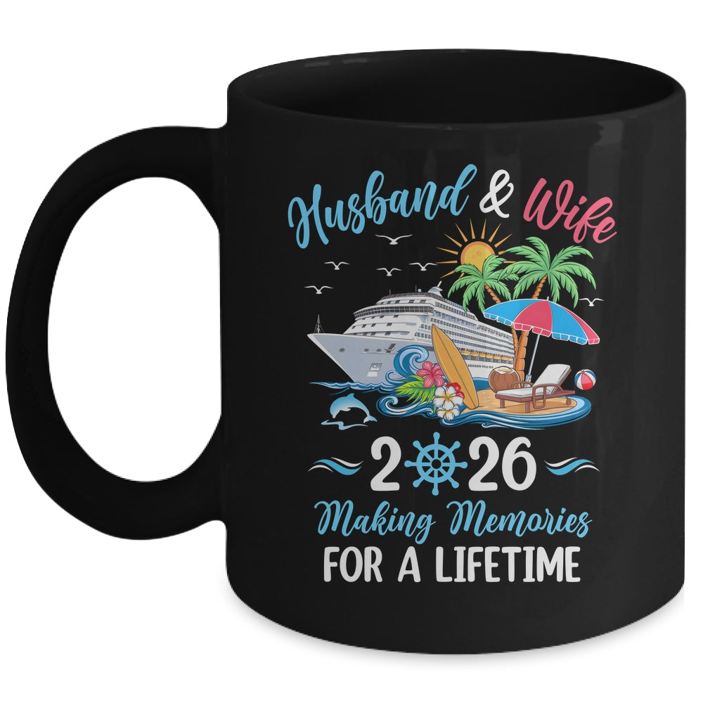 Husband & Wife 2026 Making Memories Cruise Matching Couple Mug | teecentury