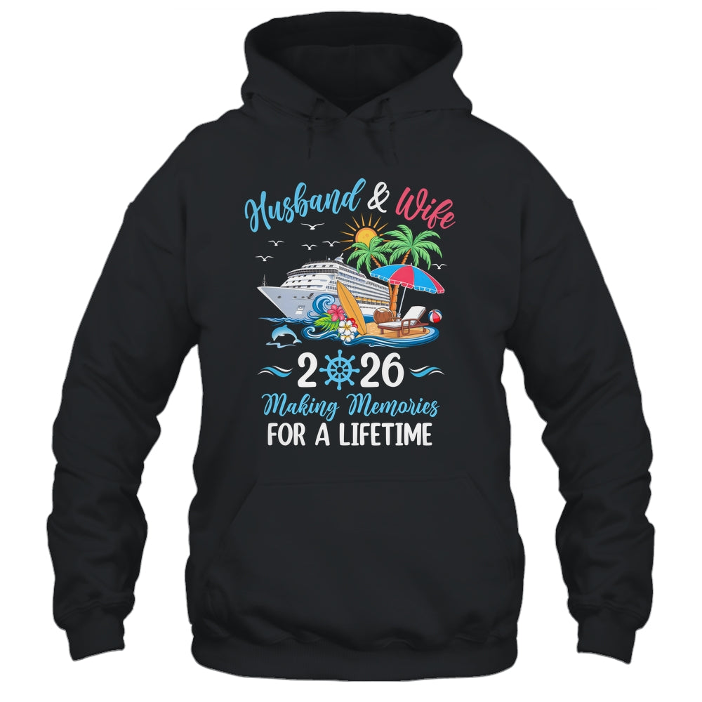 Husband & Wife 2026 Making Memories Cruise Matching Couple Shirt & Tank Top | teecentury