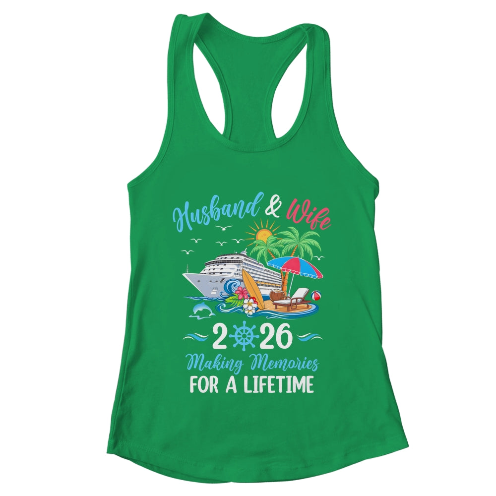 Husband & Wife 2026 Making Memories Cruise Matching Couple Shirt & Tank Top | teecentury
