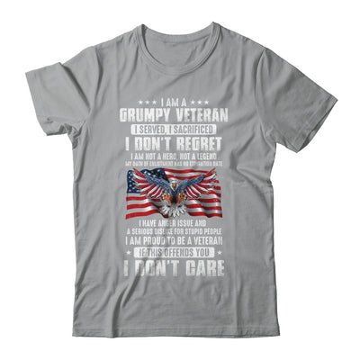 I Am A Grumpy Veteran I Served I Sacrificed Don't Regret Shirt & Hoodie | teecentury
