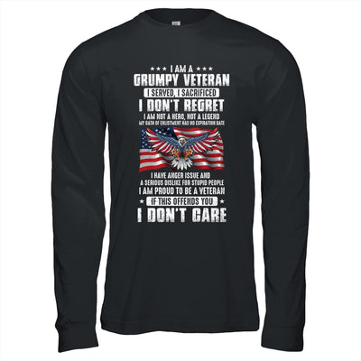 I Am A Grumpy Veteran I Served I Sacrificed Don't Regret Shirt & Hoodie | teecentury