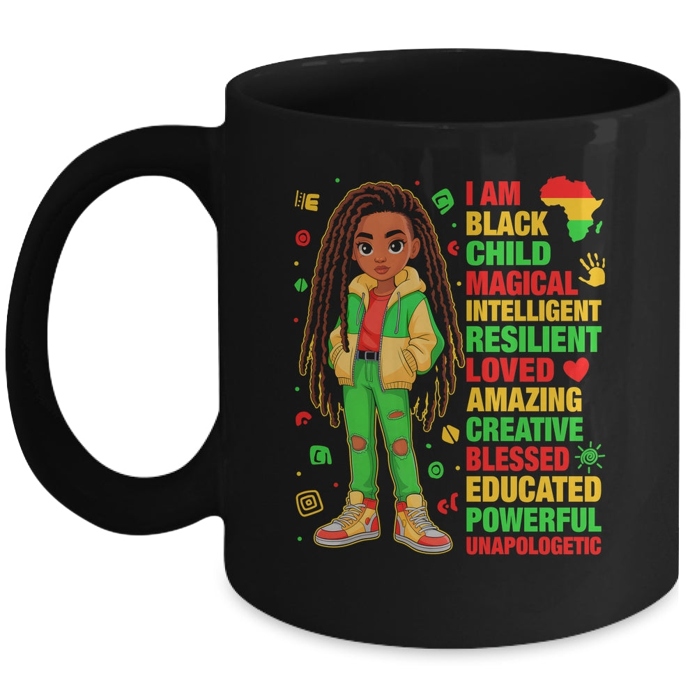 I Am Black Child History Month African American Kids Girls Mug | teecentury
