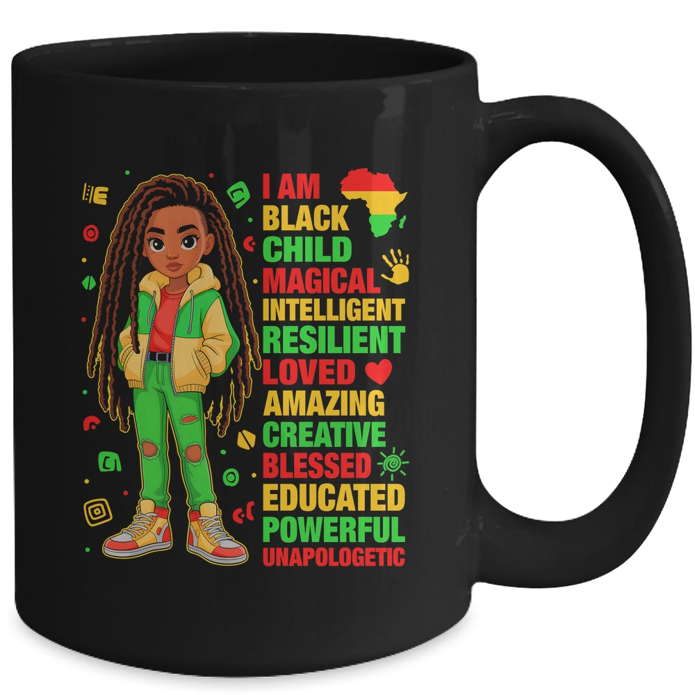 I Am Black Child History Month African American Kids Girls Mug | teecentury