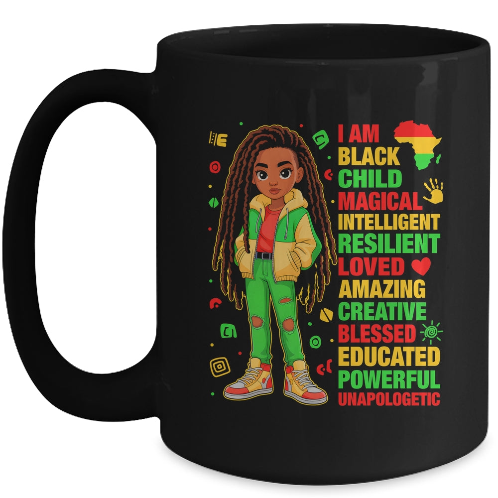I Am Black Child History Month African American Kids Girls Mug | teecentury