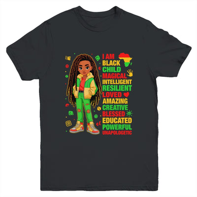 I Am Black Child History Month African American Kids Girls Youth Shirt | teecentury