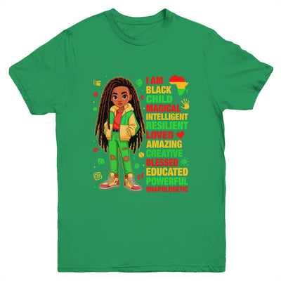 I Am Black Child History Month African American Kids Girls Youth Shirt | teecentury