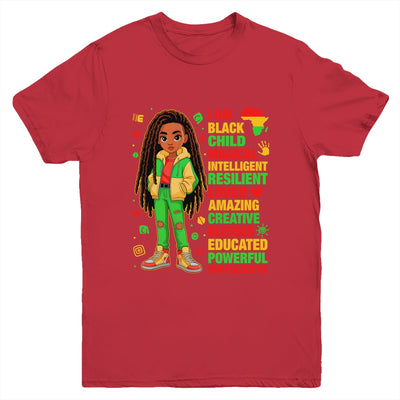 I Am Black Child History Month African American Kids Girls Youth Shirt | teecentury