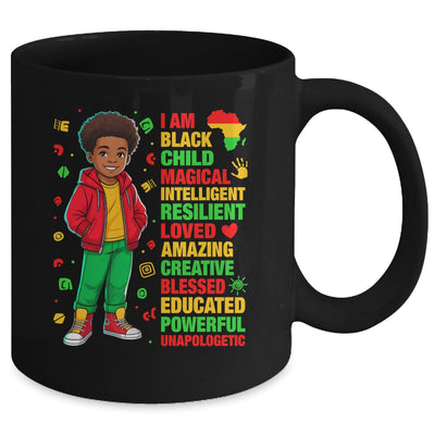 I Am Black Child History Month Kids Boys African American Mug | teecentury