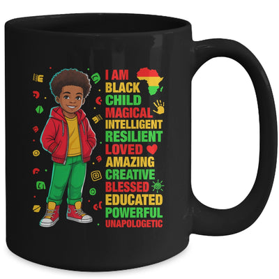 I Am Black Child History Month Kids Boys African American Mug | teecentury