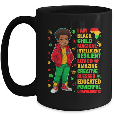 I Am Black Child History Month Kids Boys African American Mug | teecentury
