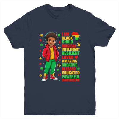 I Am Black Child History Month Kids Boys African American Youth Shirt | teecentury