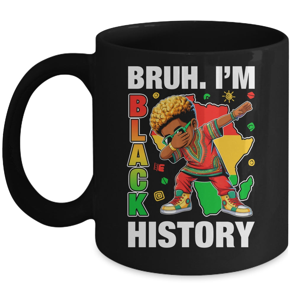 I Am Black History Dabbing Afro Men Boy Black History Month Mug | teecentury