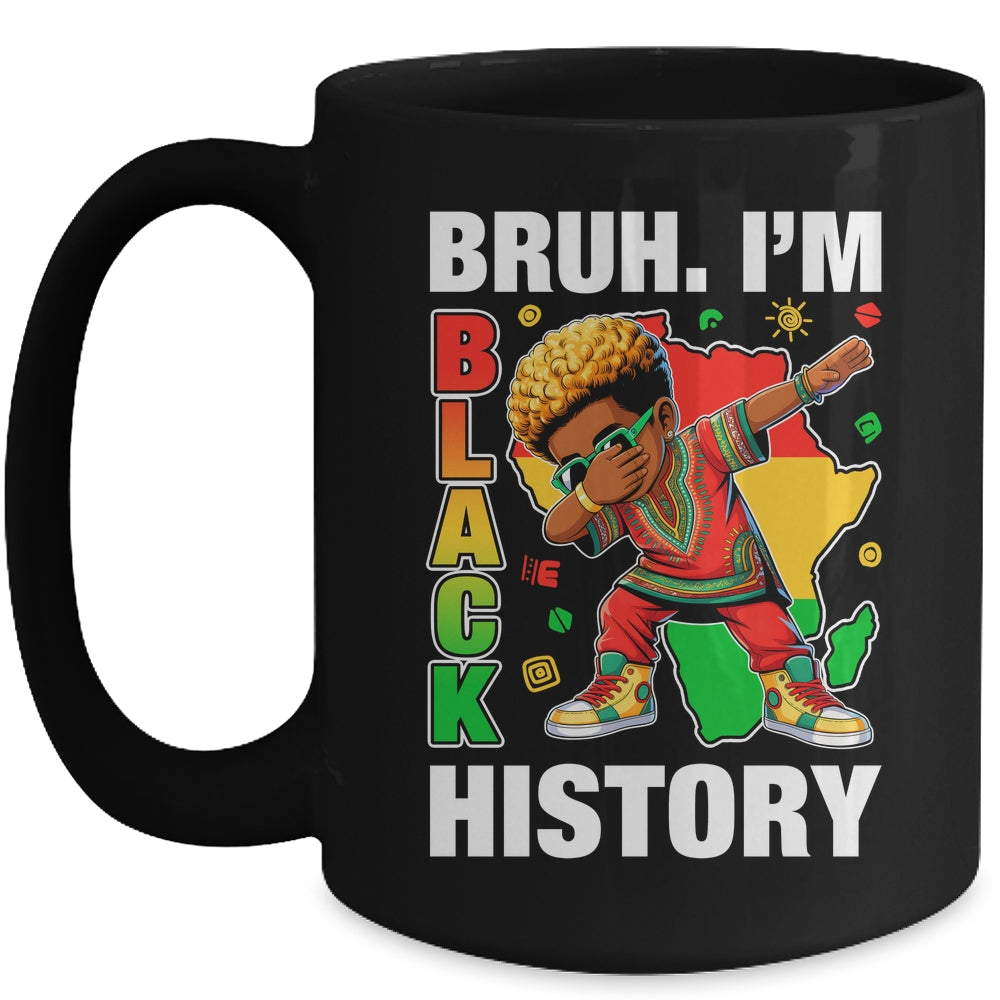 I Am Black History Dabbing Afro Men Boy Black History Month Mug | teecentury