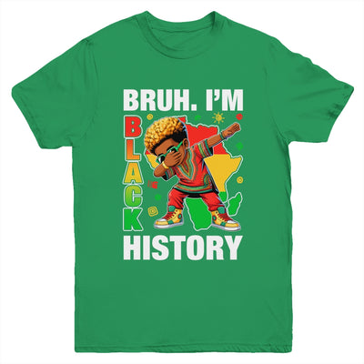 I Am Black History Dabbing Afro Men Boy Black History Month Youth Shirt | teecentury