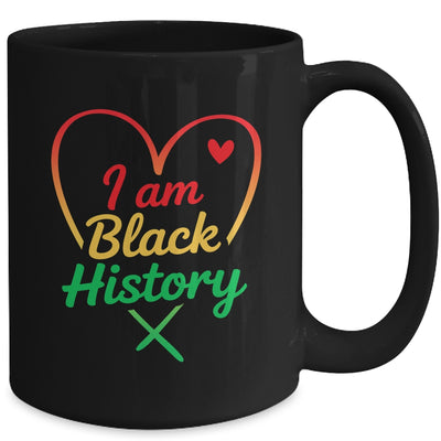 I Am Black History Heart Love African American Women Men Kid Mug | teecentury