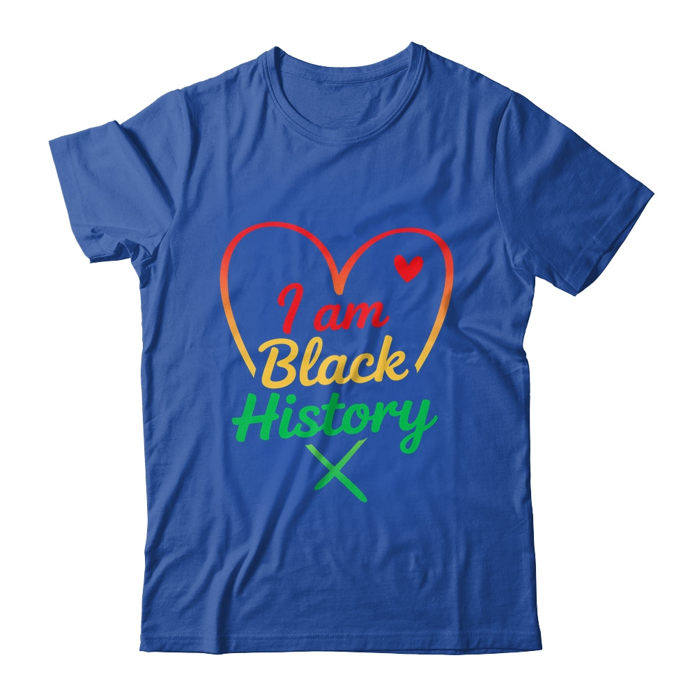 I Am Black History Heart Love African American Women Men Kid Shirt & Tank Top | teecentury
