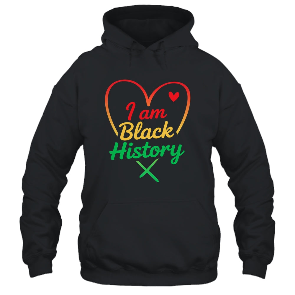 I Am Black History Heart Love African American Women Men Kid Shirt & Tank Top | teecentury